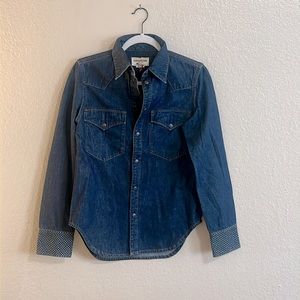 NWT Zadig and Voltaire Thelma Eco Strass Denim Shirt